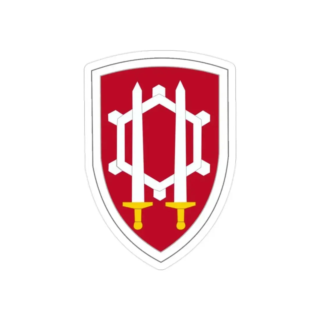 Engineer Command Vietnam (U.S. Army) REVERSE PRINT Transparent Die-Cut STICKER - The Sticker Space