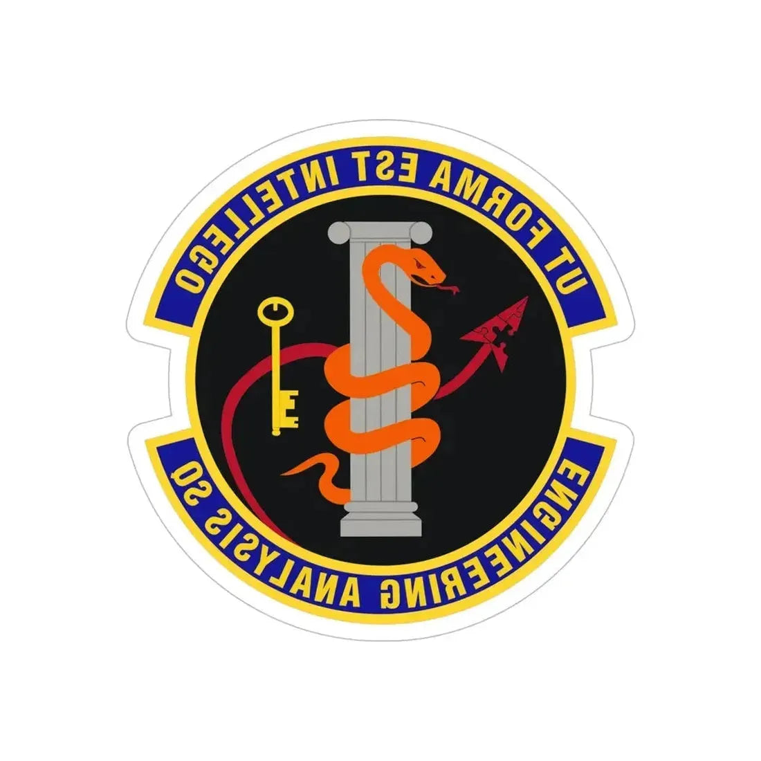 Engineering Analysis Squadron (U.S. Air Force) REVERSE PRINT Transparent Die-Cut STICKER - The Sticker Space