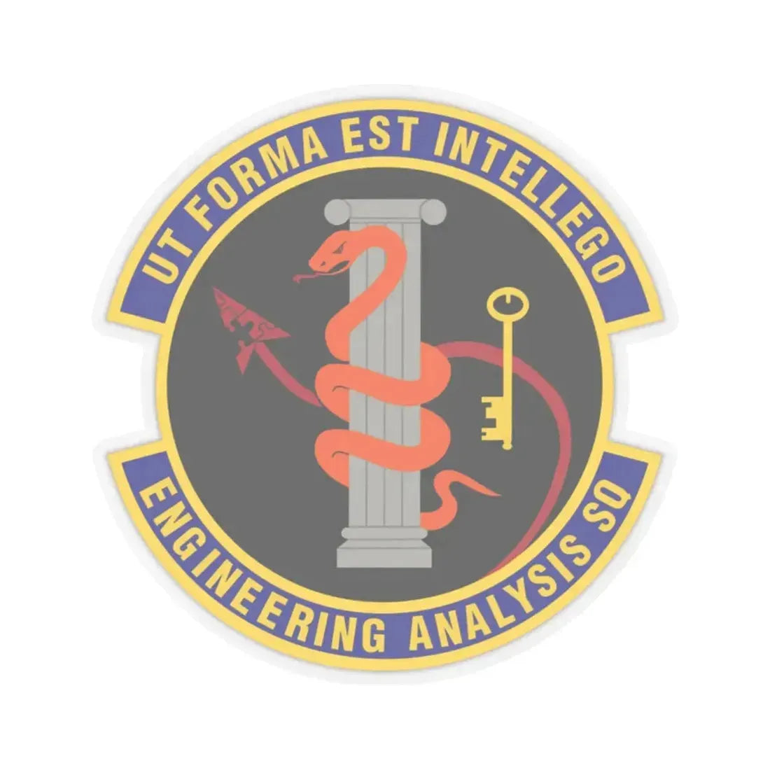 Engineering Analysis Squadron (U.S. Air Force) STICKER Vinyl Kiss-Cut Decal 2 Inch Transparent - The Sticker Space