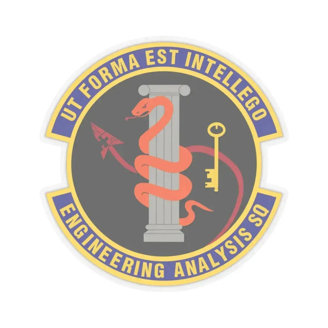 Engineering Analysis Squadron (U.S. Air Force) STICKER Vinyl Kiss-Cut Decal 3 Inch Transparent - The Sticker Space