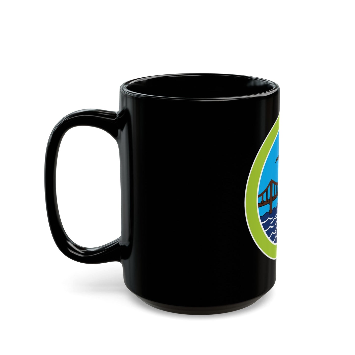 Engineering (Boy Scout Merit Badge) Black Coffee Mug-The Sticker Space