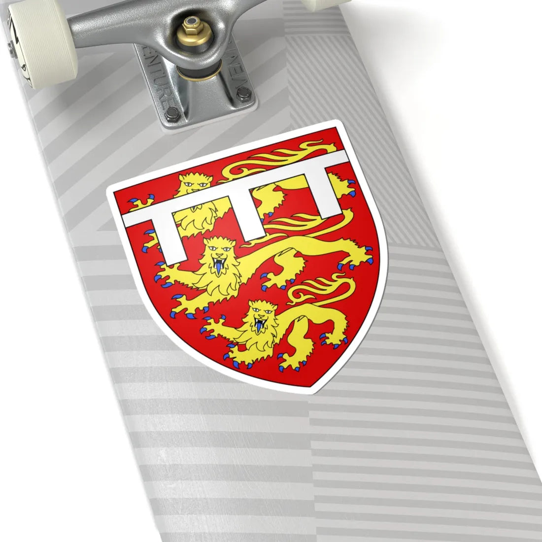 England Arms-white label (United Kingdom) (Coat of Arms) STICKER Vinyl Kiss-Cut Decal - The Sticker Space