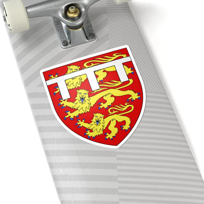 England Arms-white label (United Kingdom) (Coat of Arms) STICKER Vinyl Kiss-Cut Decal - The Sticker Space