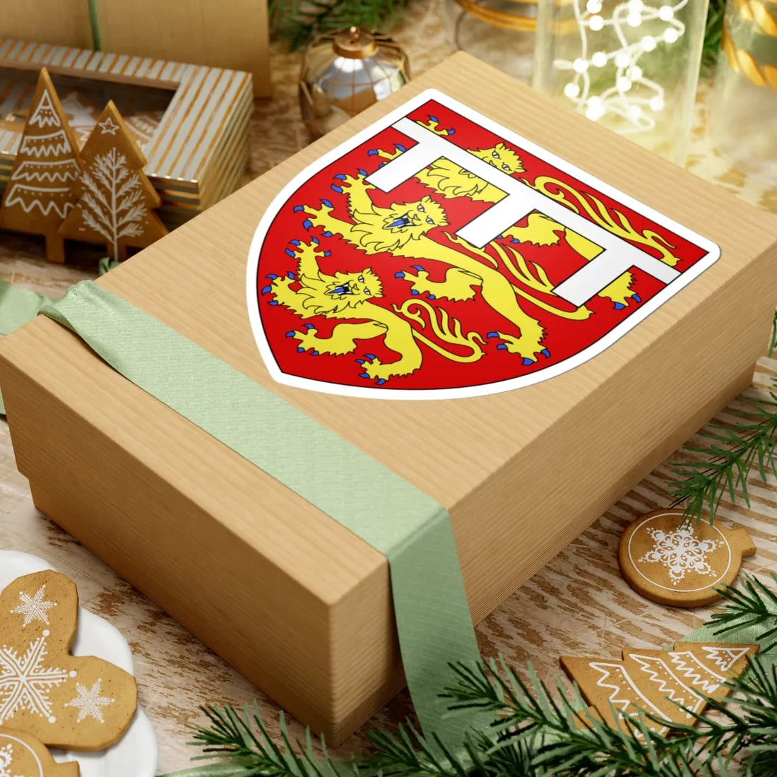 England Arms-white label (United Kingdom) (Coat of Arms) STICKER Vinyl Kiss-Cut Decal - The Sticker Space