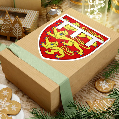 England Arms-white label (United Kingdom) (Coat of Arms) STICKER Vinyl Kiss-Cut Decal - The Sticker Space