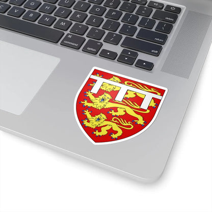 England Arms-white label (United Kingdom) (Coat of Arms) STICKER Vinyl Kiss-Cut Decal - The Sticker Space
