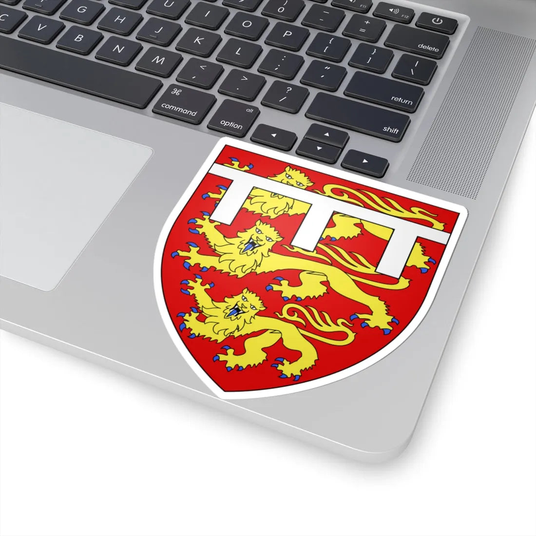 England Arms-white label (United Kingdom) (Coat of Arms) STICKER Vinyl Kiss-Cut Decal - The Sticker Space