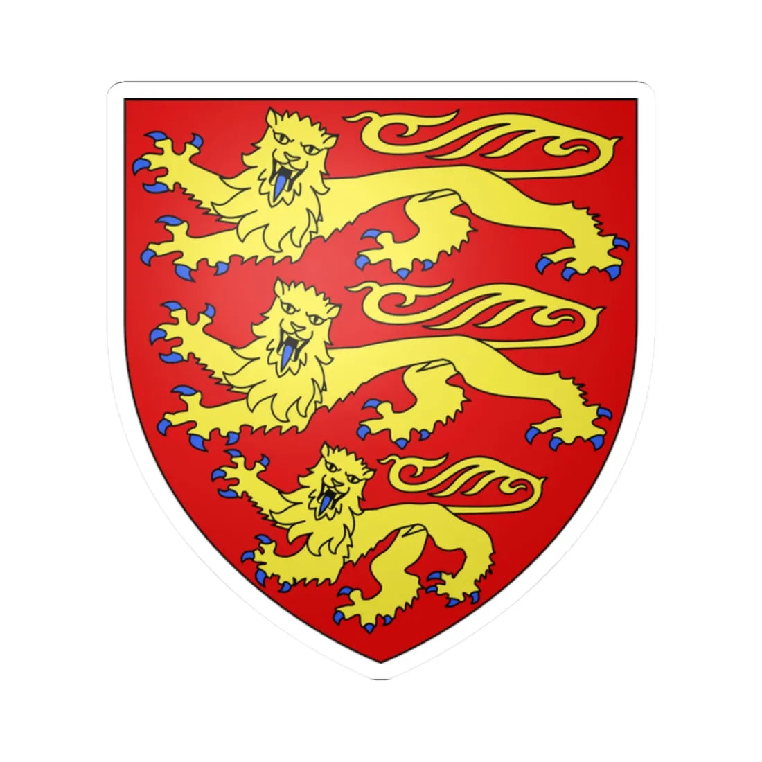 England COA (England) (Coat of Arms) STICKER Vinyl Kiss-Cut Decal 2 Inch White - The Sticker Space