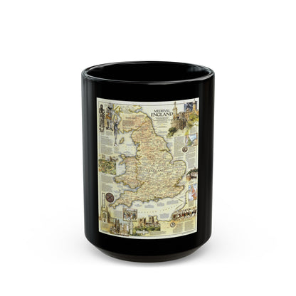 England - Medieval (1979) (Map) Black Coffee Mug-15oz-The Sticker Space