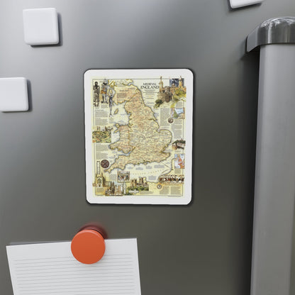 England - Medieval (1979) (Map) Refrigerator Magnet-The Sticker Space