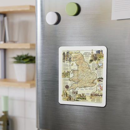 England - Medieval (1979) (Map) Refrigerator Magnet-The Sticker Space