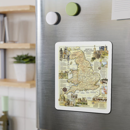 England - Medieval (1979) (Map) Refrigerator Magnet-The Sticker Space