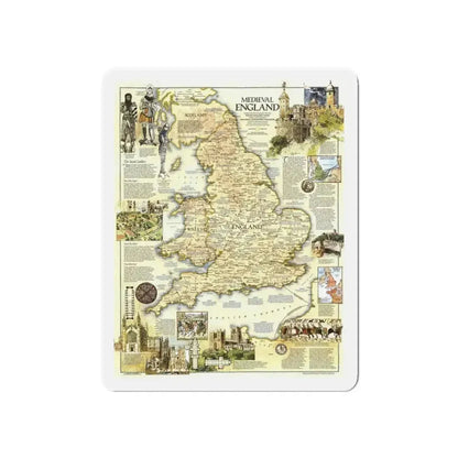 England - Medieval (1979) (Map) Refrigerator Magnet - The Sticker Space
