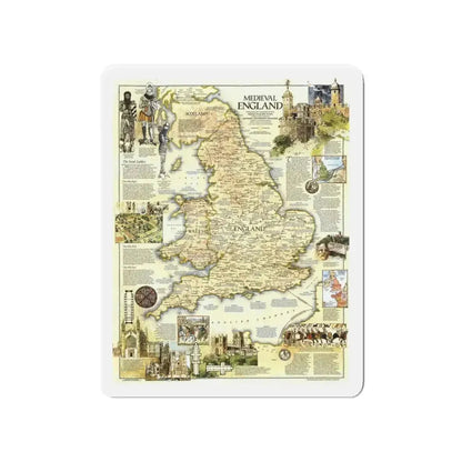 England - Medieval (1979) (Map) Refrigerator Magnet - The Sticker Space