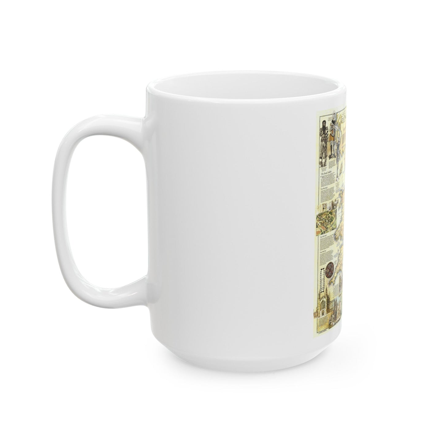 England - Medieval (1979) (Map) White Coffee Mug-The Sticker Space