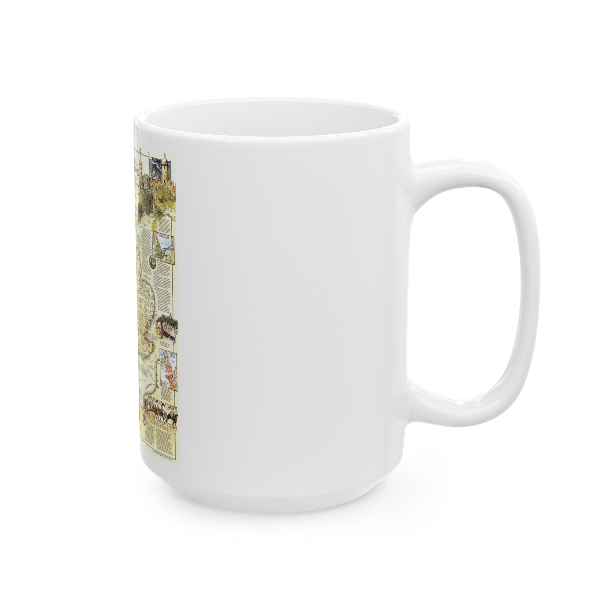 England - Medieval (1979) (Map) White Coffee Mug-The Sticker Space