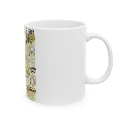 England - Medieval (1979) (Map) White Coffee Mug-The Sticker Space