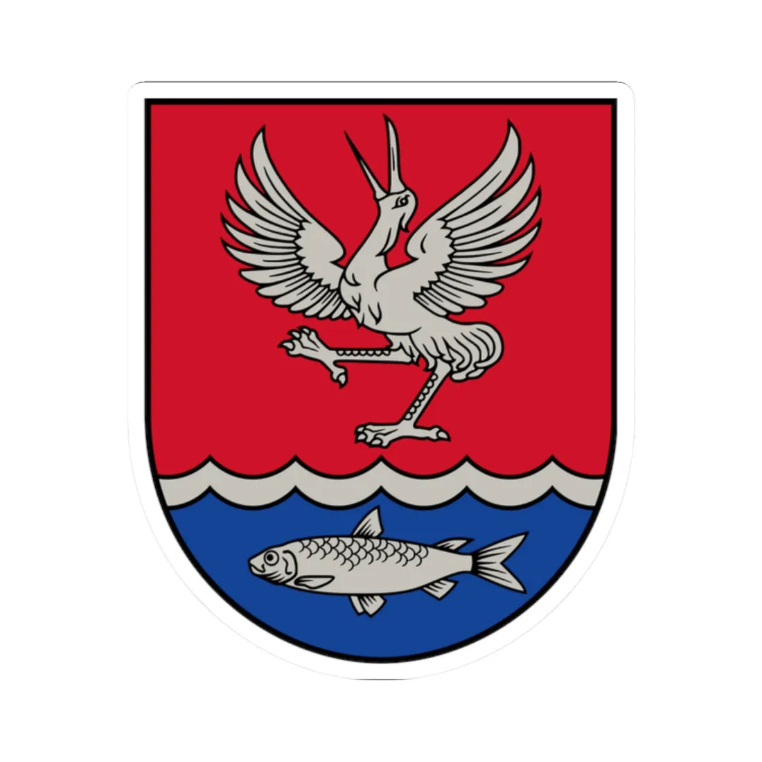 Engures novads COA (Latvia) (Coat of Arms) STICKER Vinyl Kiss-Cut Decal - The Sticker Space