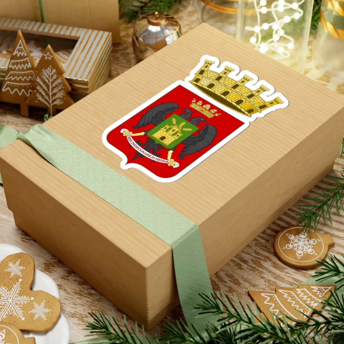 Enna-Stemma (Italy) (Coat of Arms) STICKER Vinyl Kiss-Cut Decal - The Sticker Space