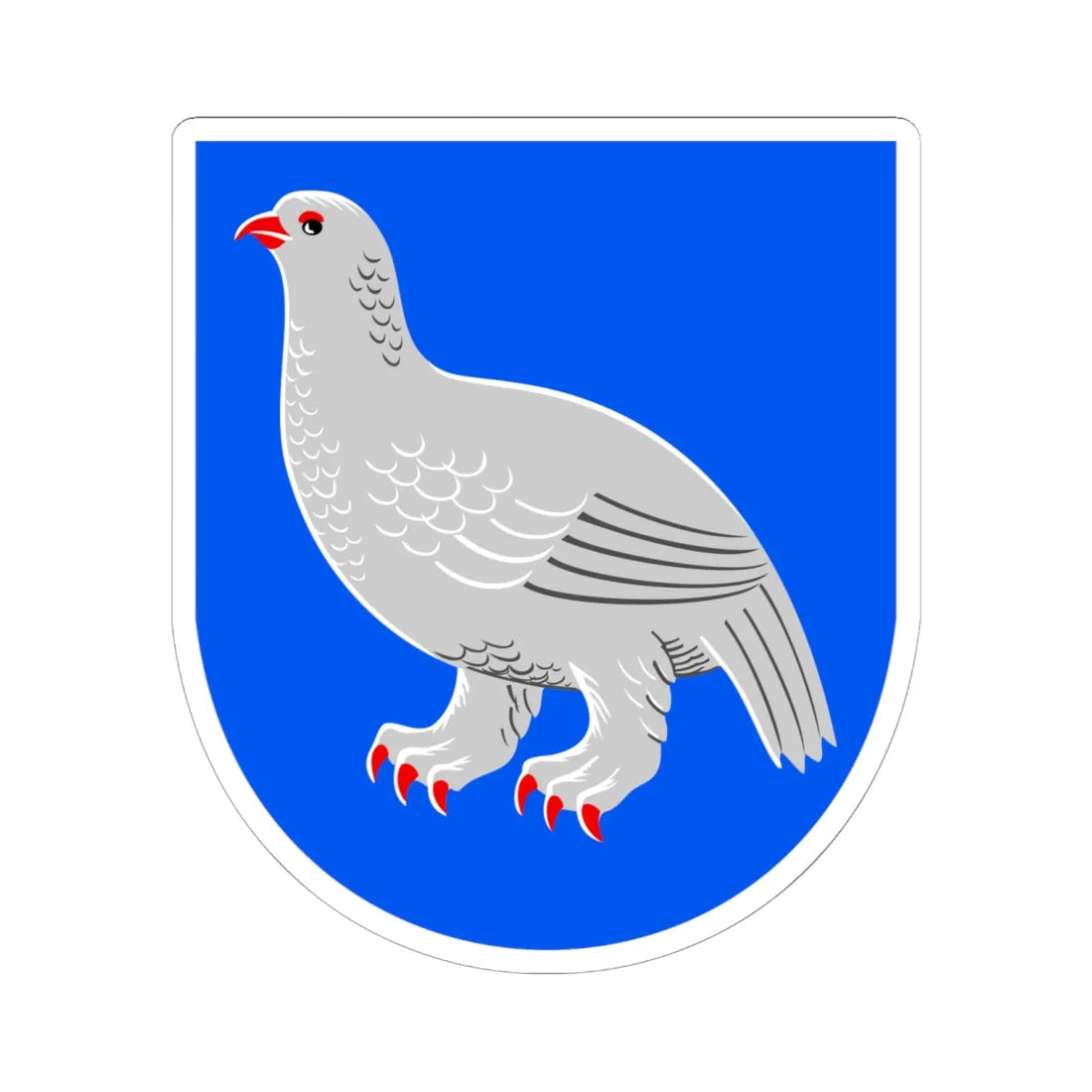 Enontekiö.vaakuna (Finland) (Coat of Arms) STICKER Vinyl Kiss-Cut Decal 6 Inch White - The Sticker Space