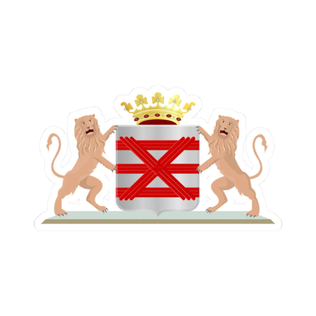 Enschede wapen 1819 (Netherlands) (Coat of Arms) STICKER Vinyl Kiss-Cut Decal 2 Inch White - The Sticker Space