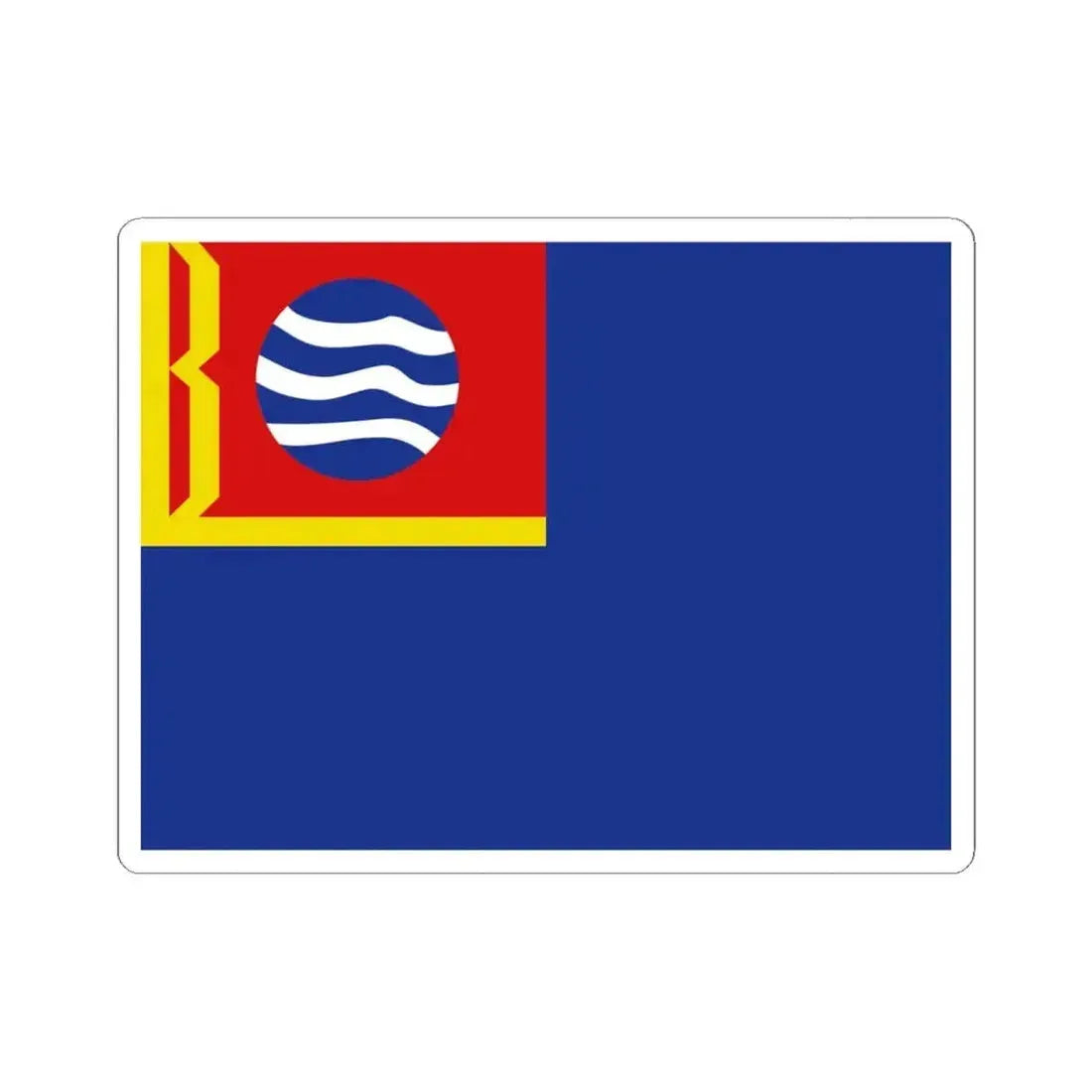 Ensign of Coastal Defense of Republic of China 1925-1928 (China) STICKER Vinyl Kiss-Cut Decal 6 Inch White - The Sticker Space