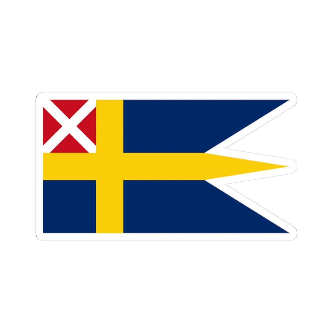 Ensign of Sweden and Norway 1815-1844 (Estonia) STICKER Vinyl Kiss-Cut Decal 3 Inch White - The Sticker Space