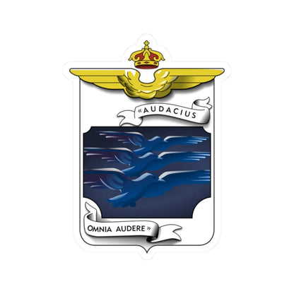 Ensign of the 14º Stormo BT coat of arms of the Italian Air Force (Italy) (Coat of Arms) STICKER Vinyl Kiss-Cut Decal 2 Inch White - The Sticker Space