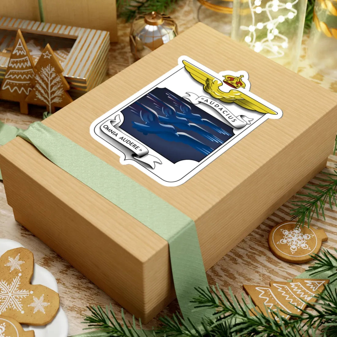 Ensign of the 14º Stormo BT coat of arms of the Italian Air Force (Italy) (Coat of Arms) STICKER Vinyl Kiss-Cut Decal - The Sticker Space