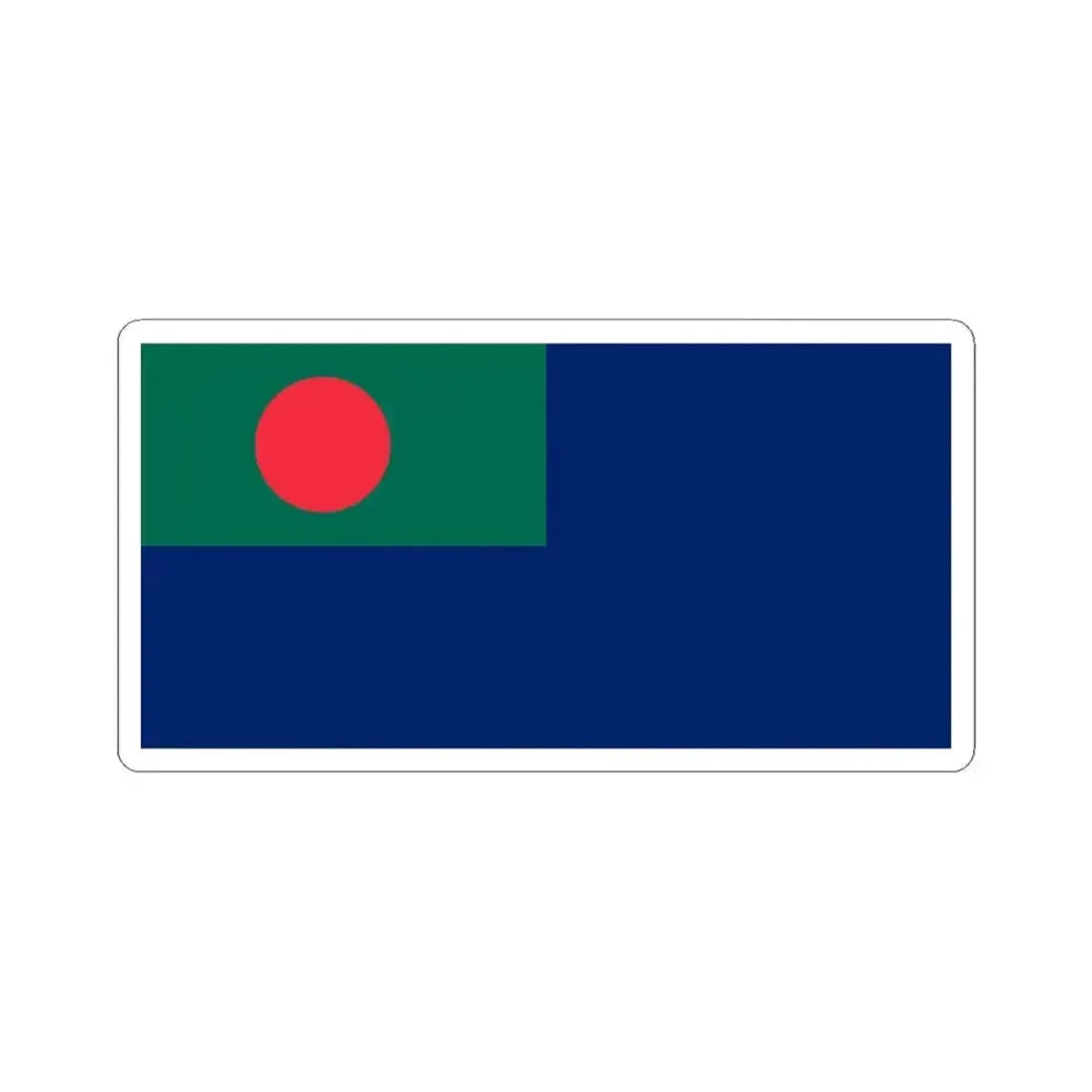 Ensign of the Bangladesh Coast Guard (Bangladesh) STICKER Vinyl Kiss-Cut Decal 3 Inch White - The Sticker Space