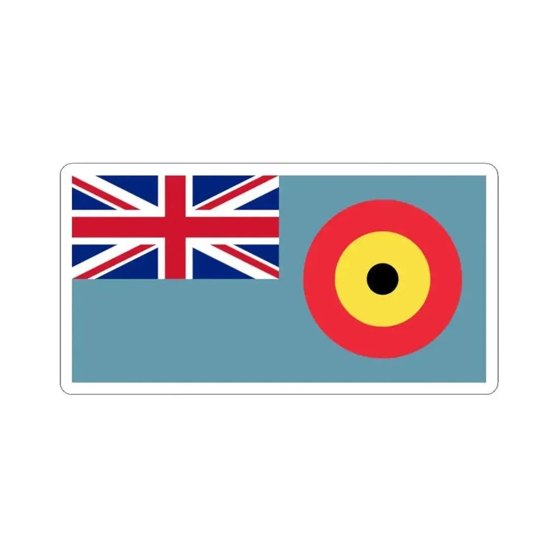 Ensign of the Belgian Section of the Royal Air Force (Belgium) STICKER Vinyl Kiss-Cut Decal 3 Inch White - The Sticker Space