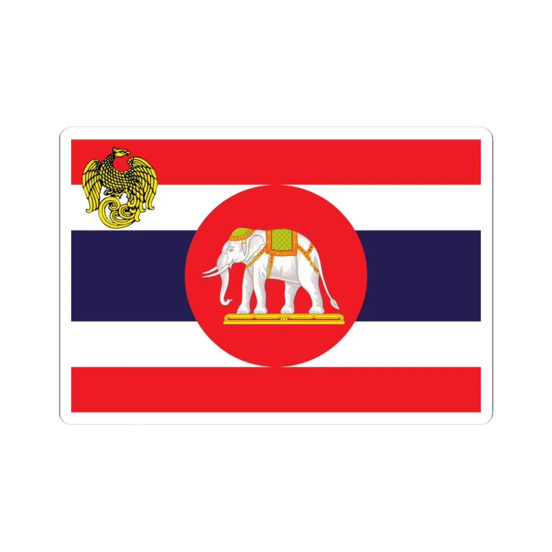 Ensign of the Customs Department Thailand (Thailand) STICKER Vinyl Kiss-Cut Decal 3 Inch White - The Sticker Space