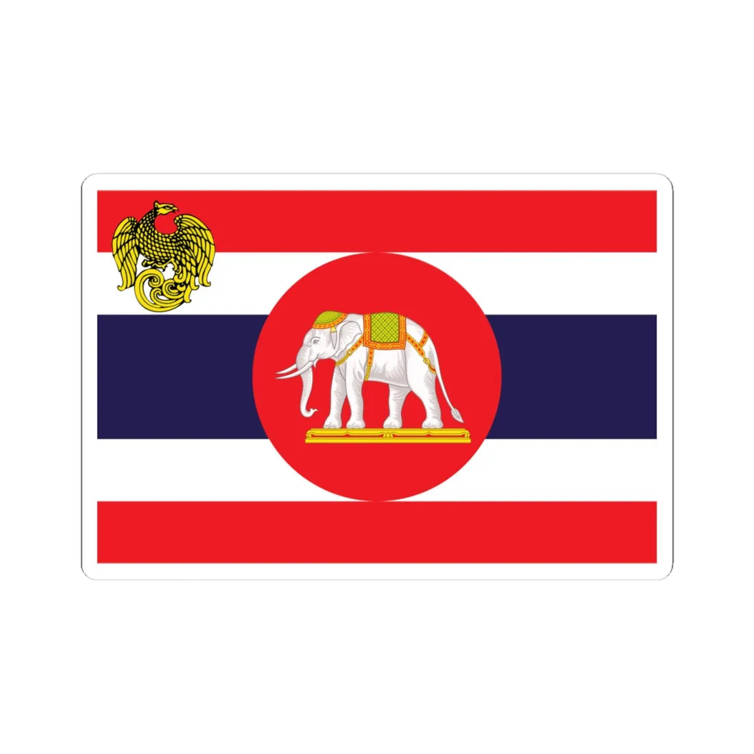 Ensign of the Customs Department Thailand (Thailand) STICKER Vinyl Kiss-Cut Decal 4 Inch White - The Sticker Space