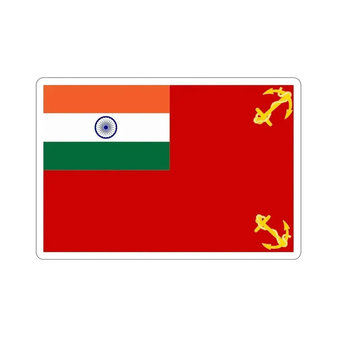 Ensign of the Port of Cochin (India) STICKER Vinyl Die-Cut Decal 6 Inch - The Sticker Space