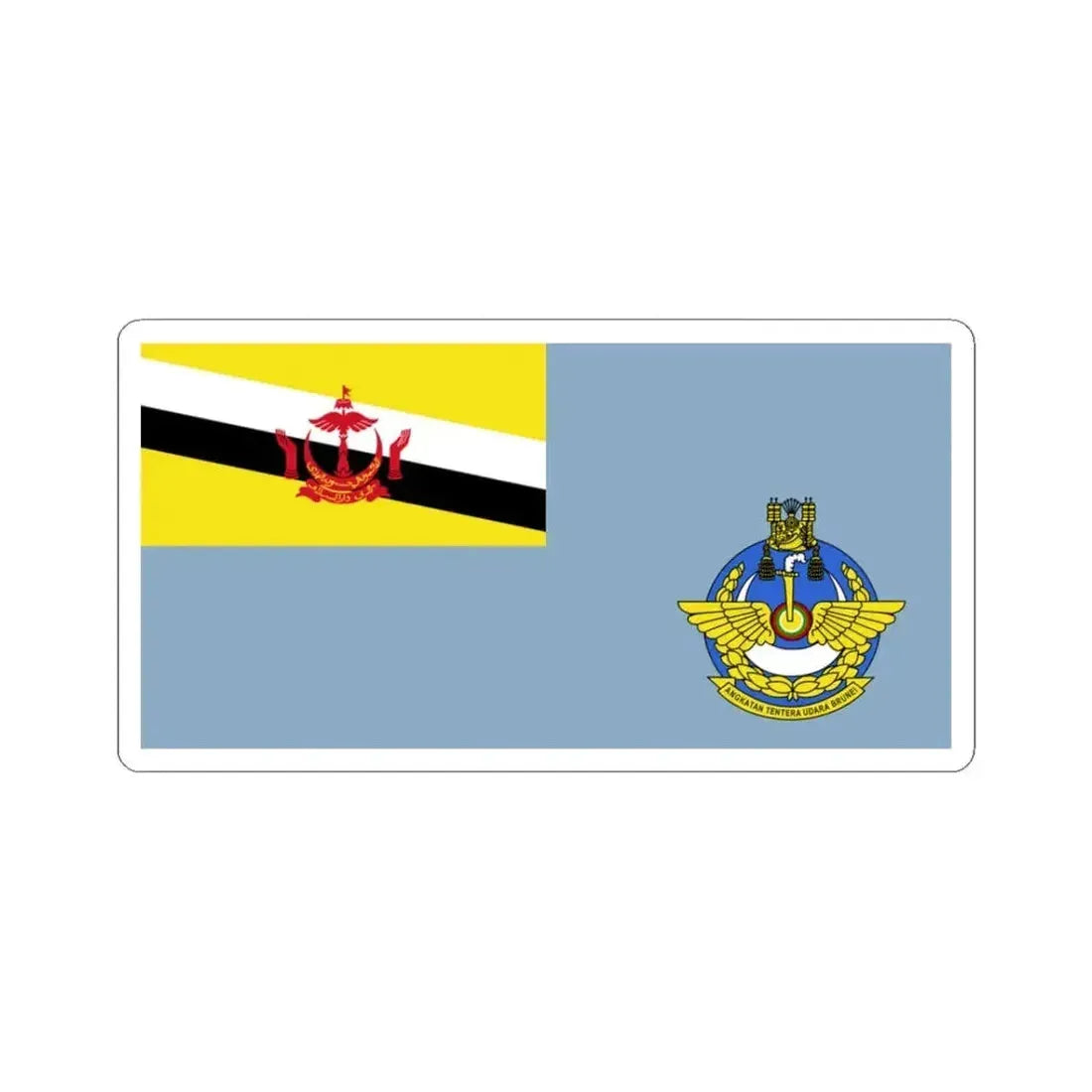 Ensign of the Royal Brunei Air Force (Brunei) STICKER Vinyl Kiss-Cut Decal 3 Inch White - The Sticker Space