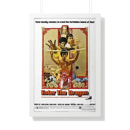 ENTER THE DRAGON 1973 - Framed Movie Poster 20" x 30" White - The Sticker Space