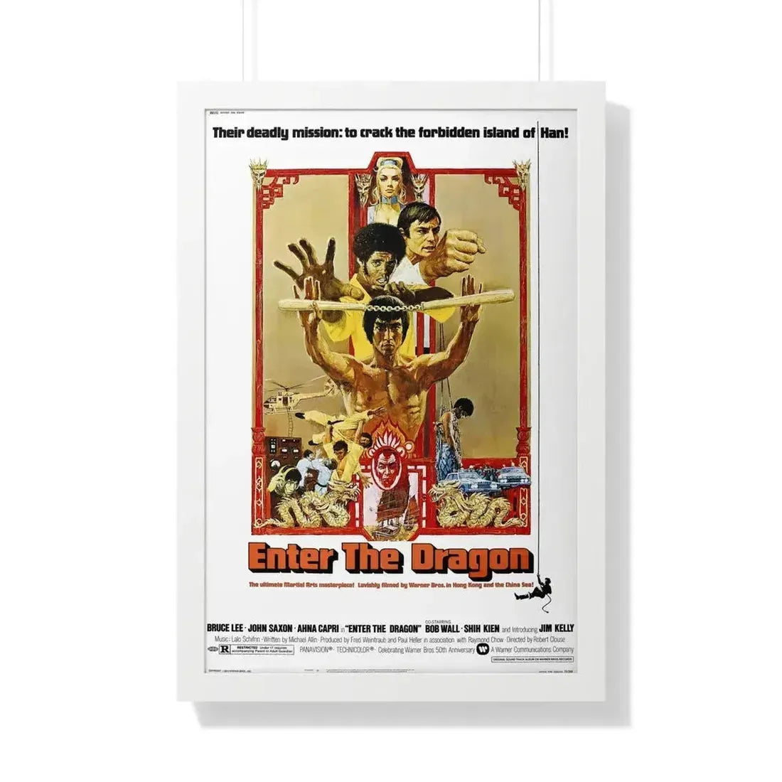 ENTER THE DRAGON 1973 - Framed Movie Poster - The Sticker Space