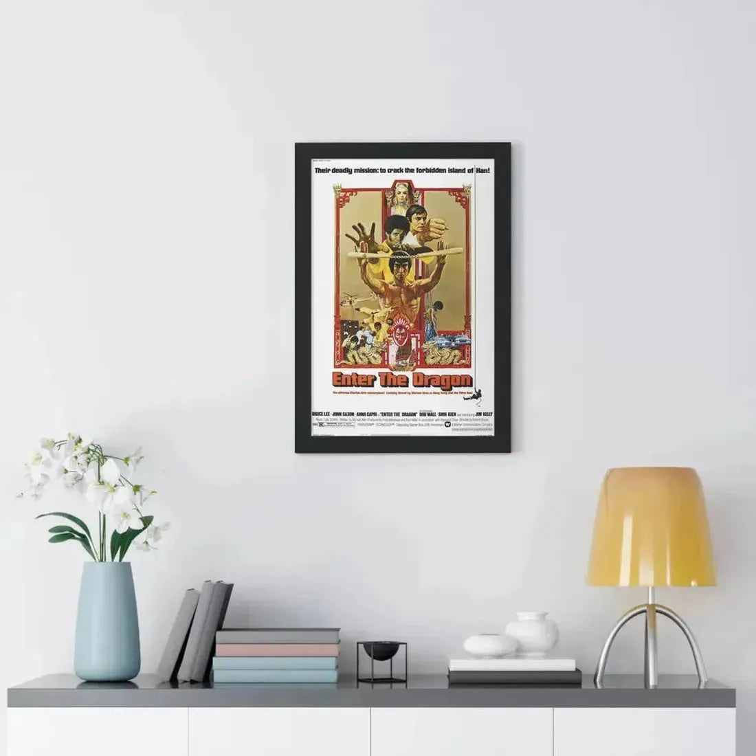 ENTER THE DRAGON 1973 - Framed Movie Poster - The Sticker Space