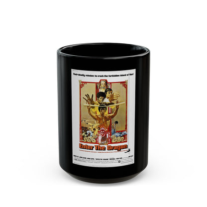 ENTER THE DRAGON 1973 Movie Poster - Black Coffee Mug-15oz-The Sticker Space