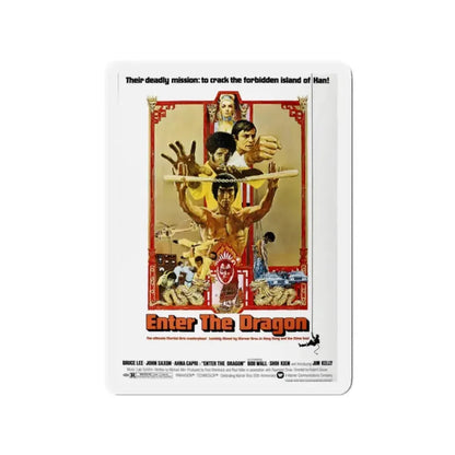 ENTER THE DRAGON 1973 Movie Poster - Refrigerator Magnet - The Sticker Space