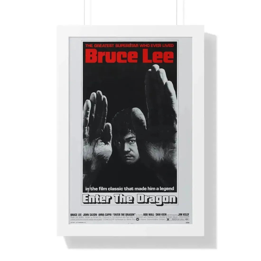 ENTER THE DRAGON (2) 1973 - Framed Movie Poster 16″ x 24″ White - The Sticker Space