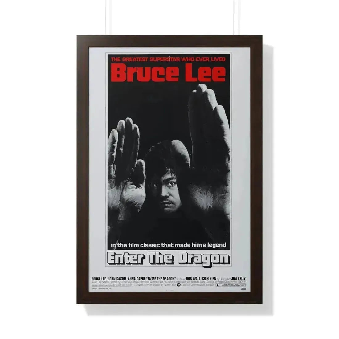 ENTER THE DRAGON (2) 1973 - Framed Movie Poster 20" x 30" Walnut - The Sticker Space