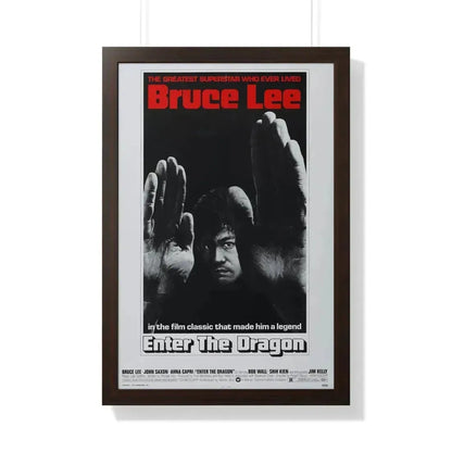 ENTER THE DRAGON (2) 1973 - Framed Movie Poster 20" x 30" Walnut - The Sticker Space