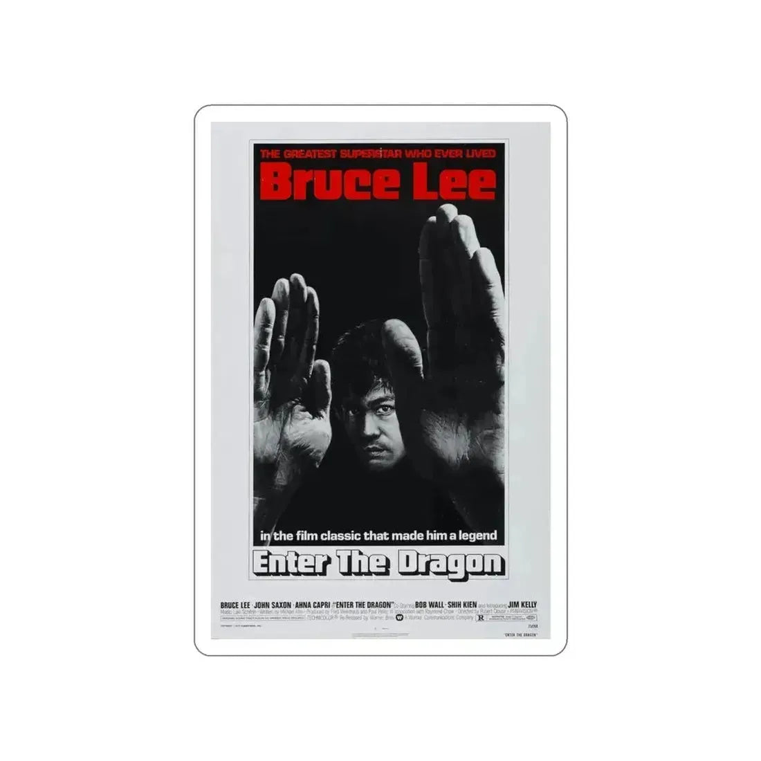 ENTER THE DRAGON (2) 1973 Movie Poster STICKER Vinyl Die-Cut Decal 4 Inch - The Sticker Space
