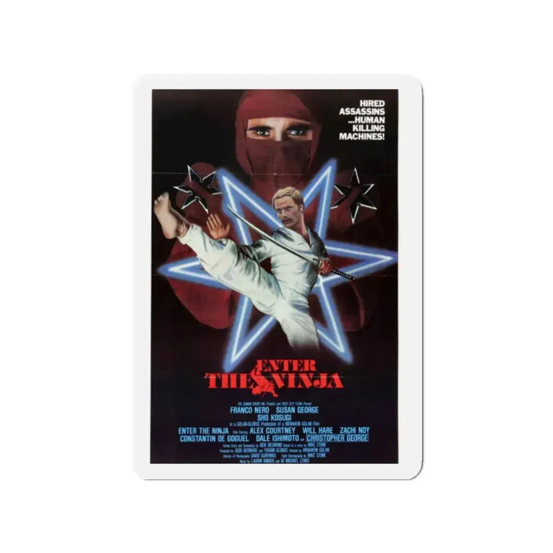 ENTER THE NINJA 1981 Movie Poster - Refrigerator Magnet 2 Inch - The Sticker Space