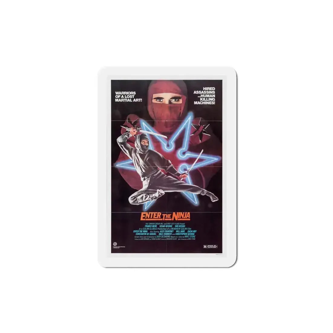 Enter the Ninja 1981 Movie Poster Refrigerator Magnet 4 Inch - The Sticker Space