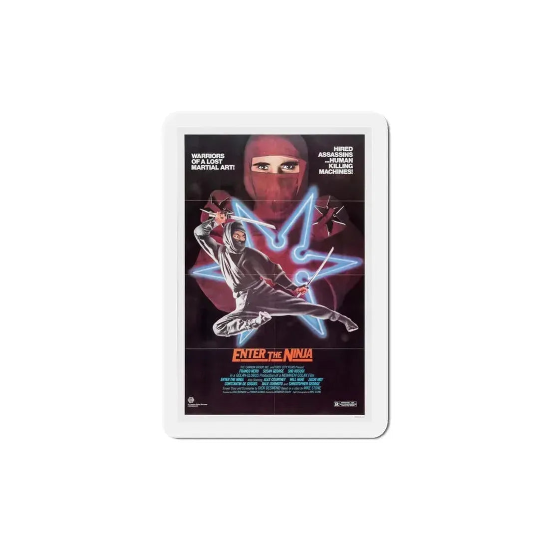 Enter the Ninja 1981 Movie Poster Refrigerator Magnet 5 Inch - The Sticker Space
