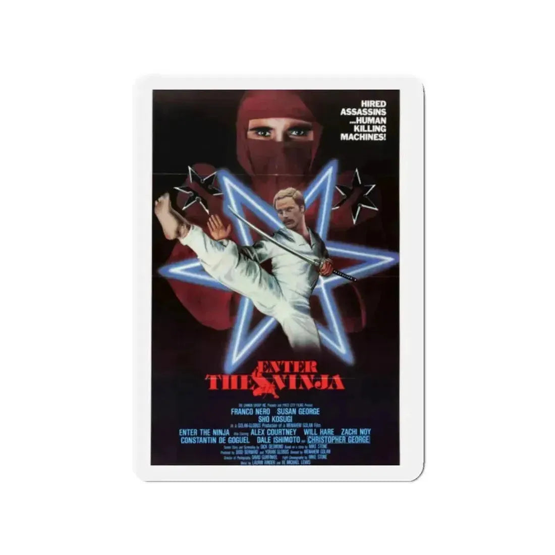 ENTER THE NINJA 1981 Movie Poster - Refrigerator Magnet - The Sticker Space