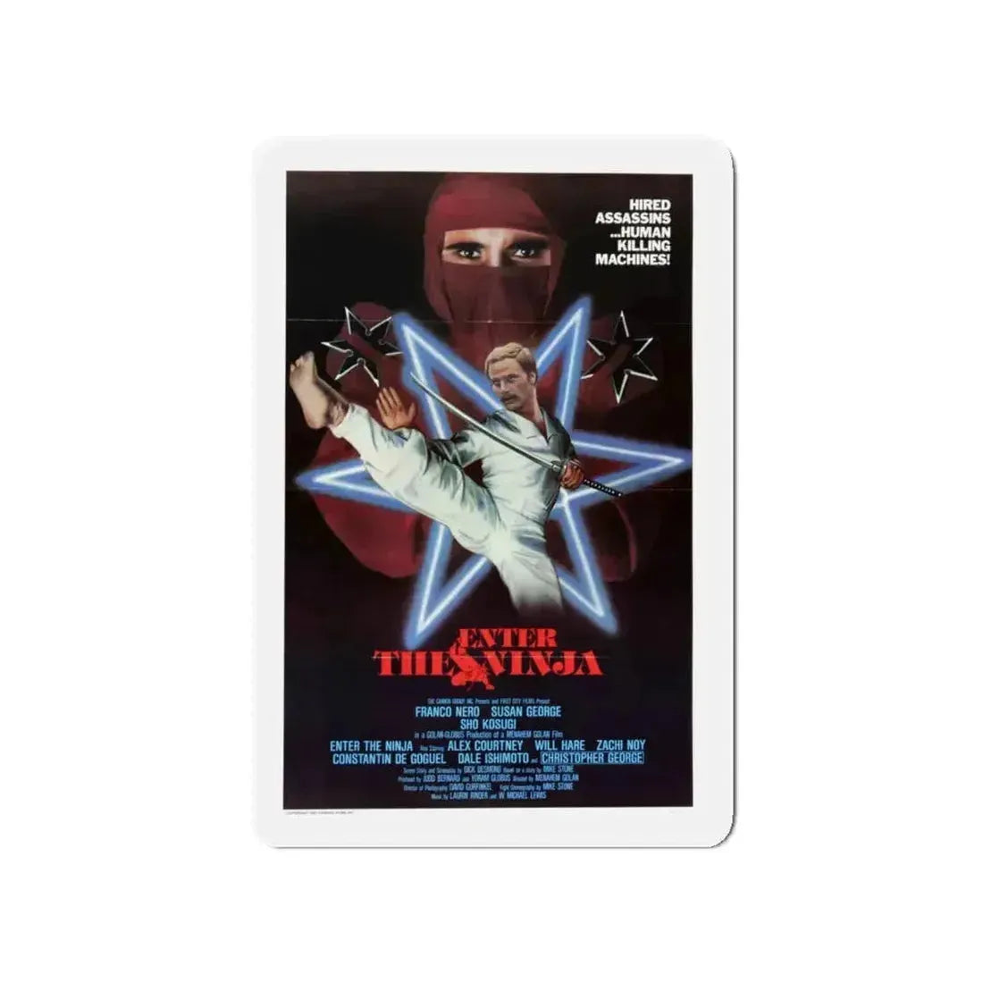 ENTER THE NINJA 1981 Movie Poster - Refrigerator Magnet - The Sticker Space