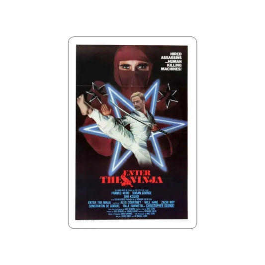 ENTER THE NINJA 1981 Movie Poster STICKER Vinyl Die-Cut Decal 2 Inch - The Sticker Space
